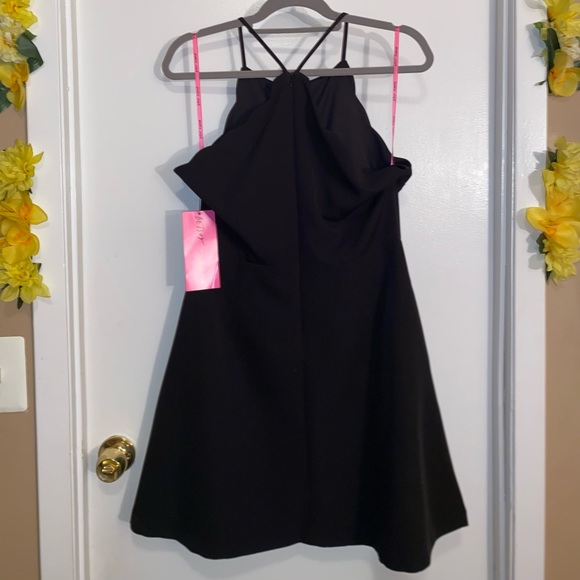 NWT: Betsey Johnson Women's Scalloped Halter Mini Dress W/ Pearl Buttons Size 10 - Picture 7 of 9